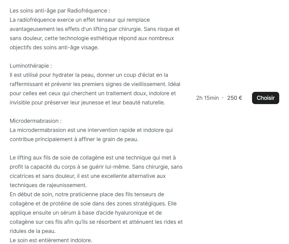 Soin signature Instant BO'M à Saint raphael